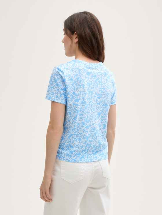 T-Shirt mit Knoten-Detail von Denim Female, small flower print