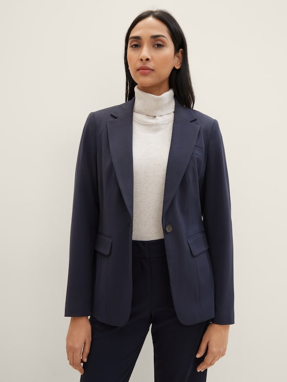 Blazer with recycled polyester