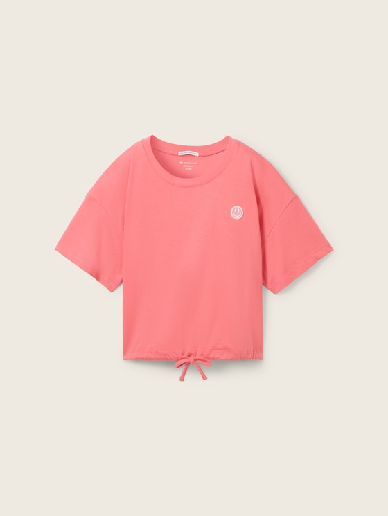 T-shirt met organische katoen door Teen Girls, dull pink