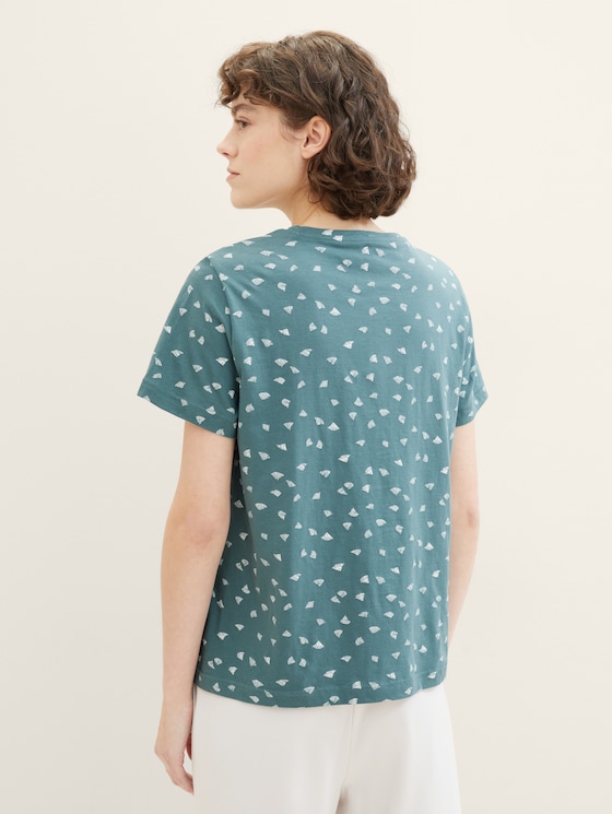 T-Shirt mit Print von Women, green minimal print