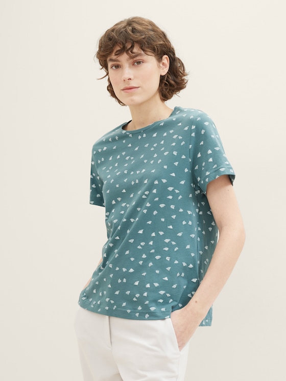 T-shirt with a print by Women, green minimal print