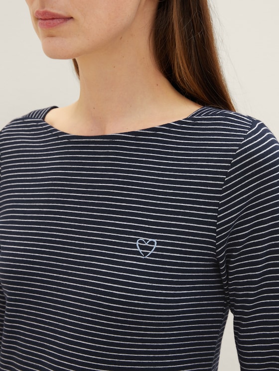 3/4-sleeved shirt with organic cotton