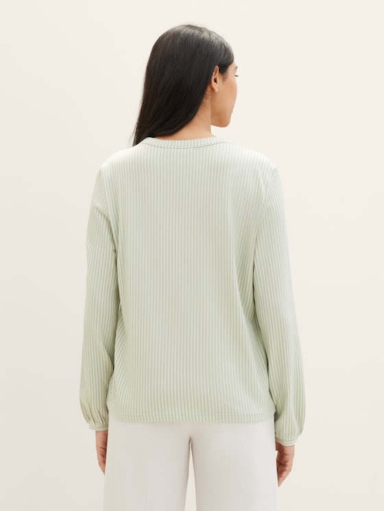 Bluse mit Streifenmuster von Women, desert green white thin stripe