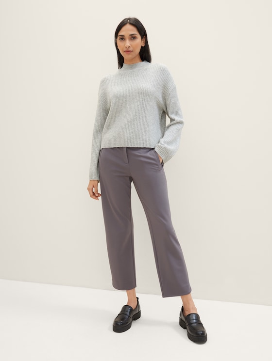 Cropped Mia straight trousers