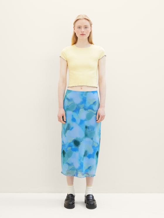 Midi skirt with recycled polyester