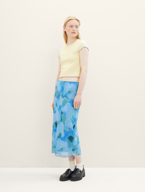 Midi skirt with recycled polyester