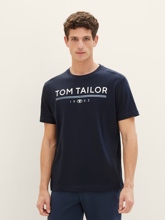 T-Shirt mit Logo Print Tom von Tailor
