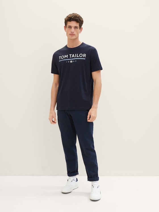 T-Shirt Tom Print Logo mit von Tailor