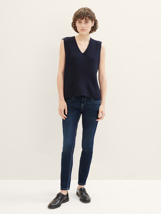 TTTAPERED Jeans mit recycelter Baumwolle von Women, Rinsed Blue Denim