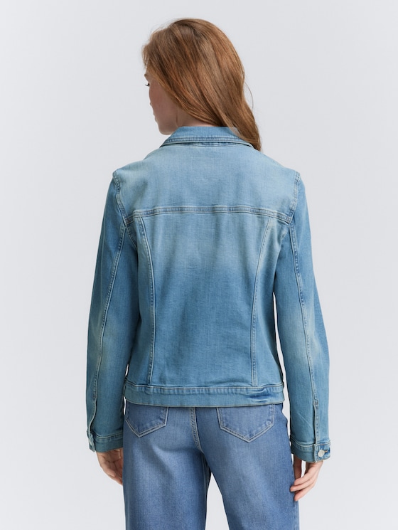 Jeansjacke mit Bio-Baumwolle von Denim Female, Light Stone Blue Denim