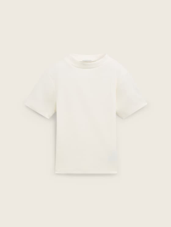 Cropped T-Shirt mit Rippstruktur von Teen Girls, Wool White