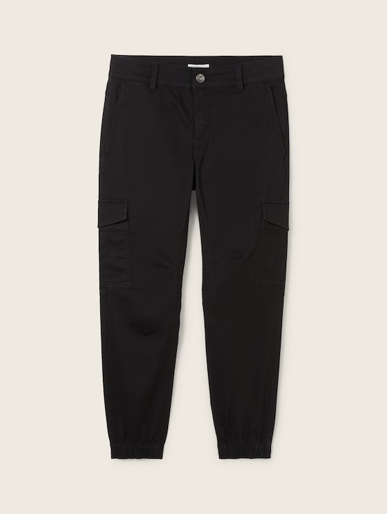 Pantalon cargo avec poches plaquées par Teen Boys, Black