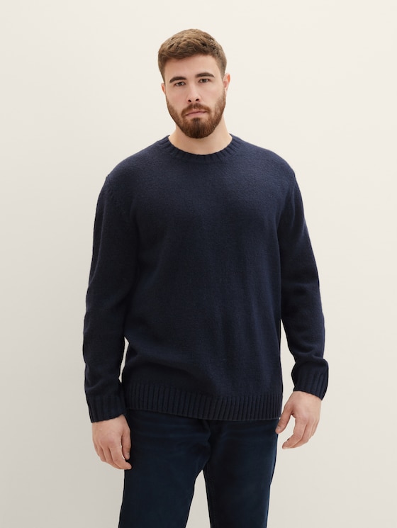 Plus - Knitted sweater with recycled polyester by Tom Tailor