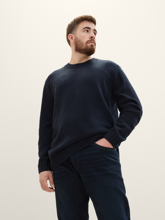 Plus - Knitted sweater with recycled polyester