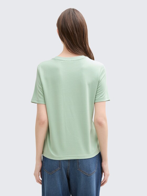 Basic loose fit T-shirt door Denim Female, Fresh Mint Green
