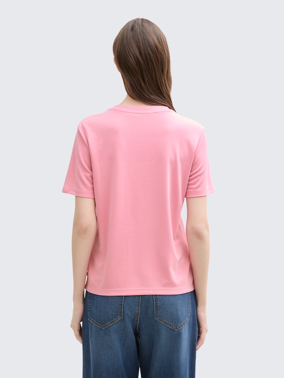 Basic loose fit T-shirt door Denim Female, light dusty pink