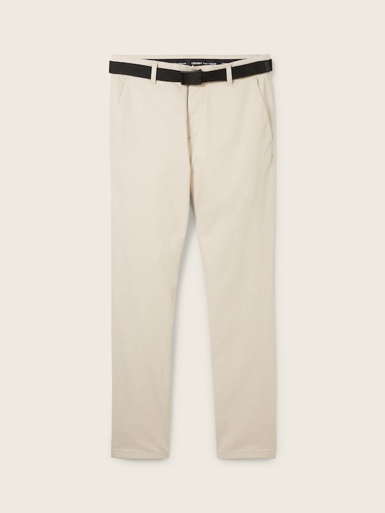 Slim chinos with a belt