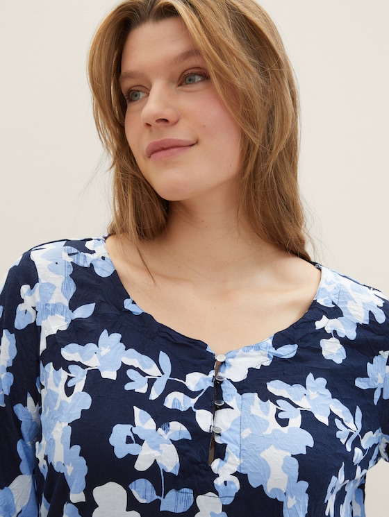 Plus - 3/4-sleeved shirt with an all-over print
