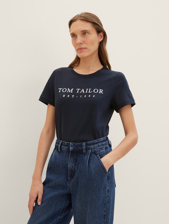 T-Shirt mit Logo-Stickerei von Women, sky captain blue