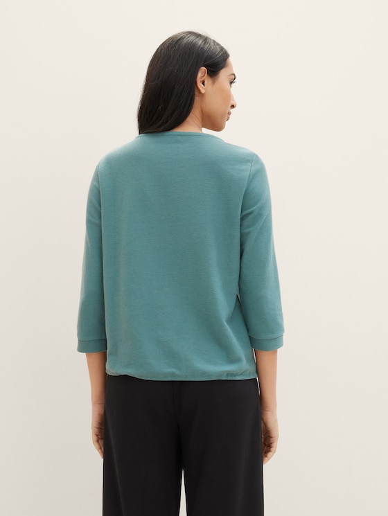 3/4-sleeved shirt with organic cotton by Women, Sea Pine Green