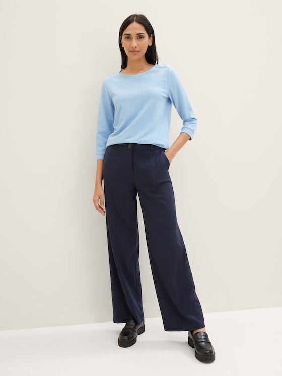 The Wide Leg Trousers - Light Blue - Organic cotton - organic