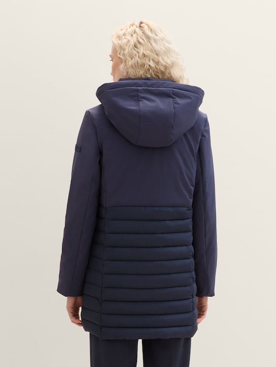 Hybrid coat with a hood by Women, sky captain blue
