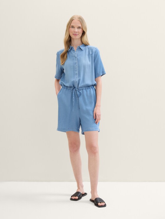 Denim short jumpsuit online