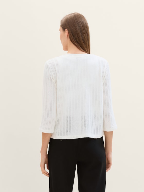 Cardigan with 3/4 sleeves by Women, Whisper White