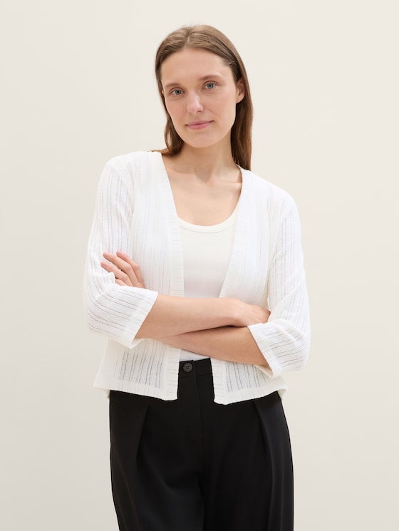 Cardigan with 3/4 sleeves by Women, Whisper White