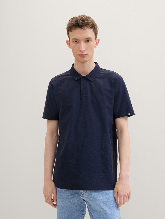 Tailored Zip Polo Top - Dark Grey
