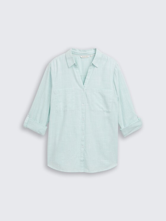 Plus Size - Blouse met borstzakken door Women Plus Size, new blue haze