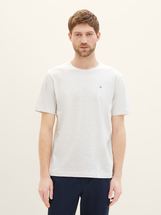 T-shirts in een 3-pack door Men, Middle Grey Melange