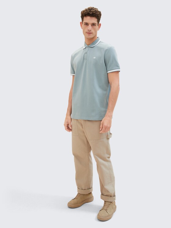 Polo shirts in a twin pack by Men, sky captain blue