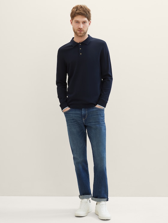 Jean Marvin Straight par Men, mid stone wash denim
