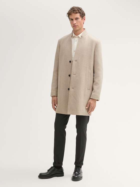 Coat Wollmantel Herren Beige Herrenmantel Tom Tailor Mantel Herren