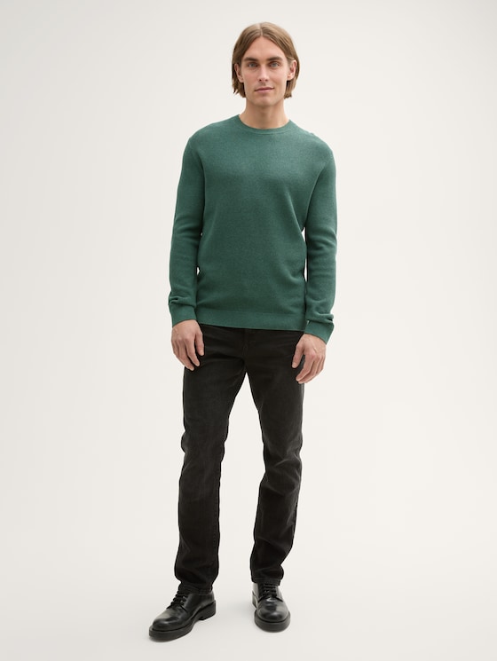 Strickpullover aus Baumwolle von Men, green dust melange