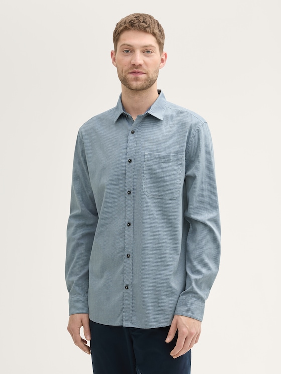 Chemise structurée avec poche de poitrine par Men, dusty mint small structure