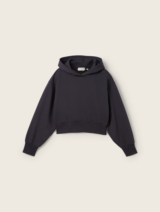 Black cropped hoodie online