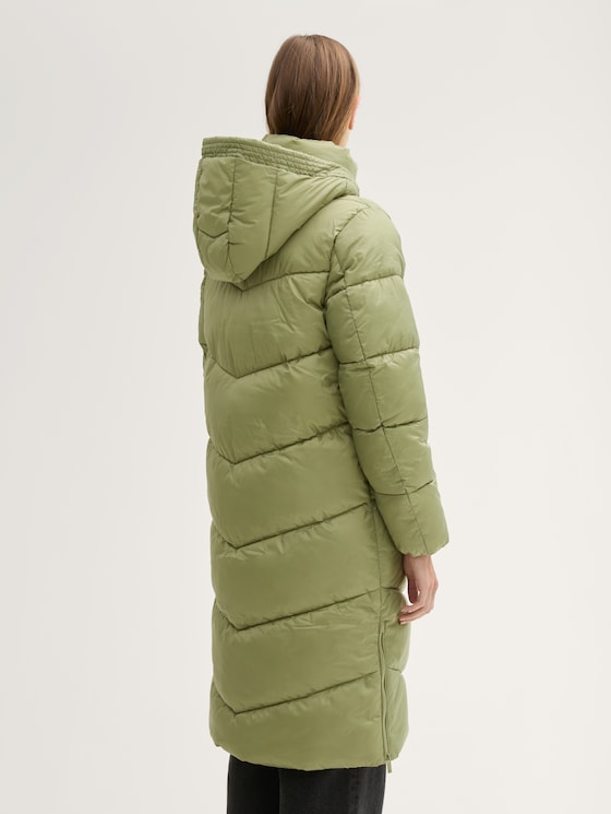 Pufferjas met afneembare capuchon door Denim Female, greyish green