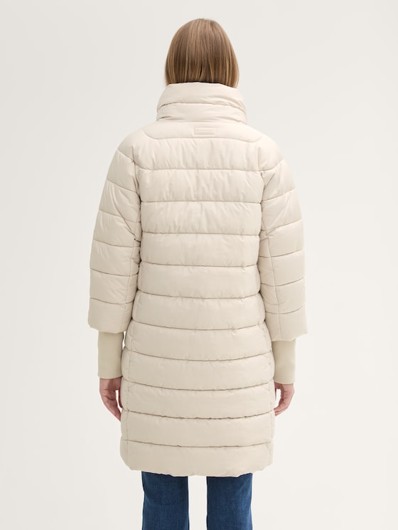 Pufferjas met opstaande kraag door Women, Dusty Beige