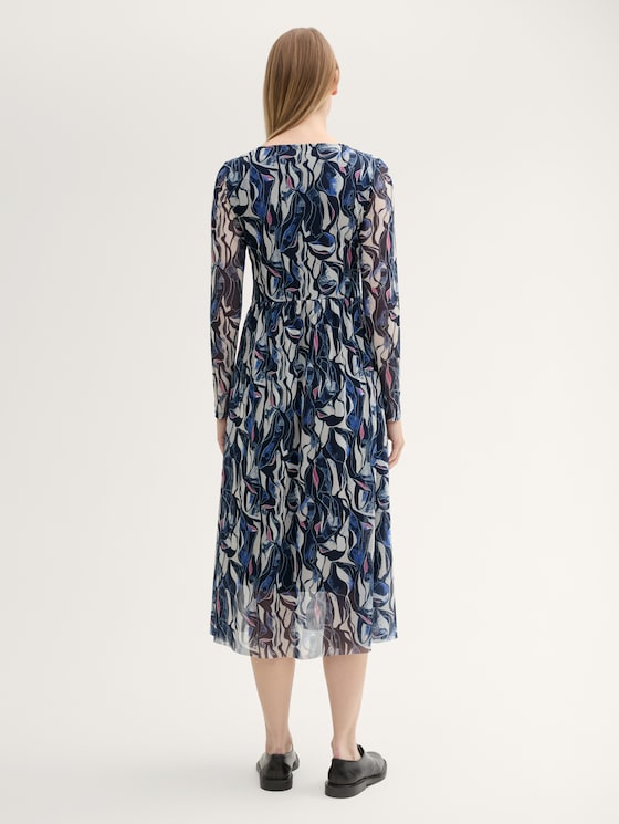 Patterned mesh midi dress by Women, organic shapes design