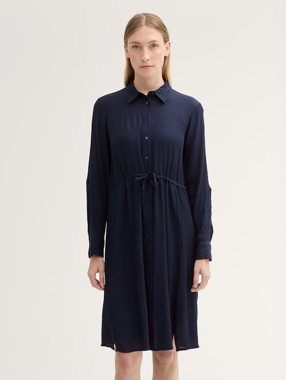 Blousejurk in gerimpelde look door Women, sky captain blue