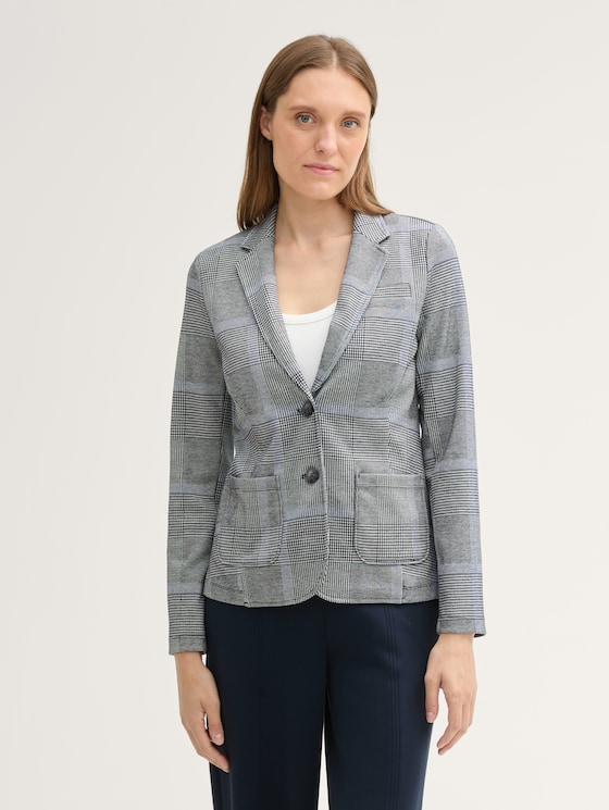 Regular Fit Blazer im Karomuster von Women, navy blue check