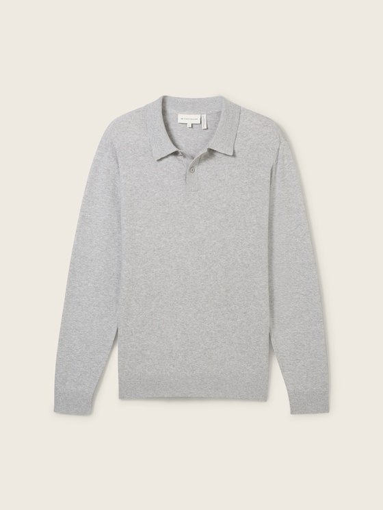 Sleeve Polo Tom Tailor Polo Team Sweatshirt Long-sleeved Knit