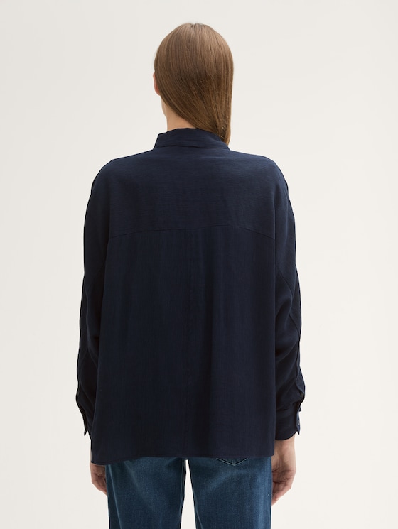 Oversized Bluse mit Struktur von Women, sky captain blue