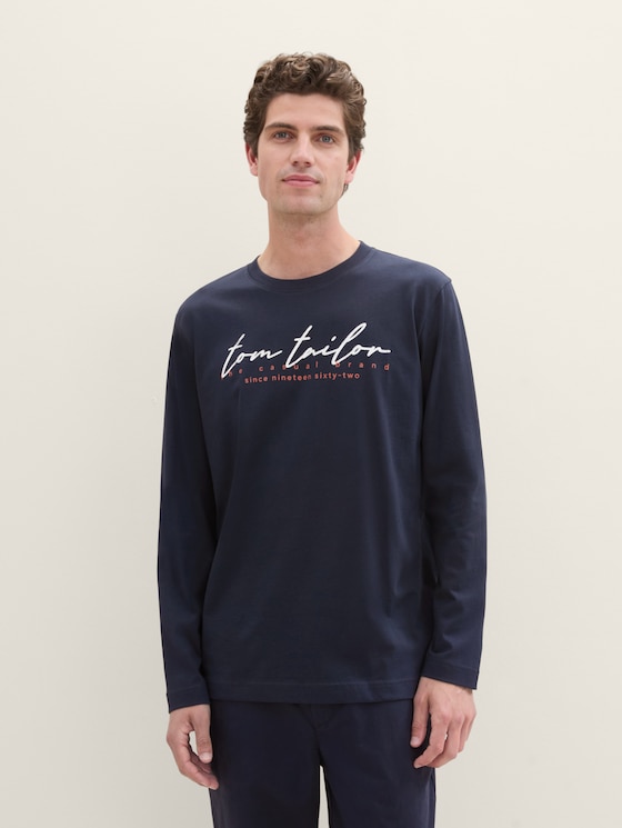Long-sleeved print shirt with organic cotton by Tom Tailor