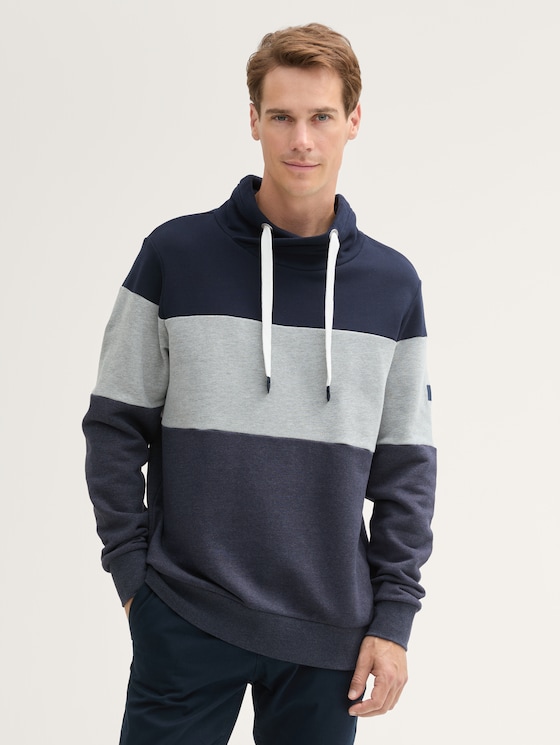 Sweatshirt mit Colour Blocking von Men, sky captain blue