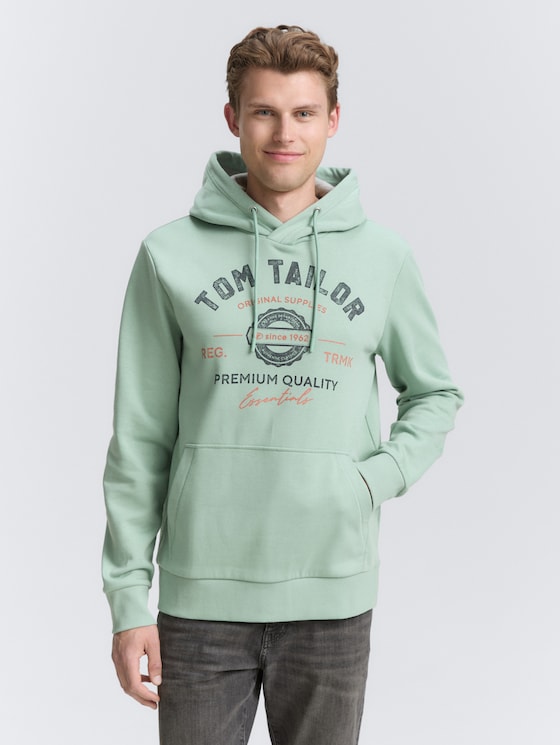 Hoodie Sweatshirt mit Logo-Print von Men, dust green