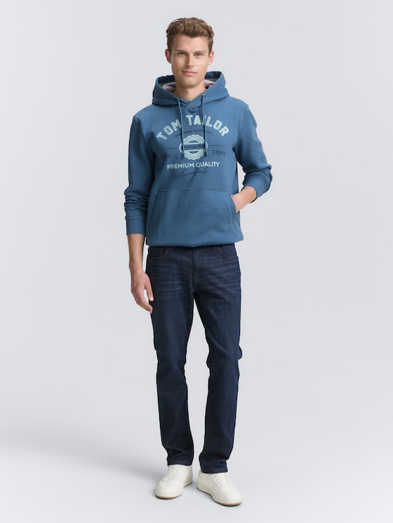 Hoodie Sweatshirt mit Logo-Print von Men, real teal blue