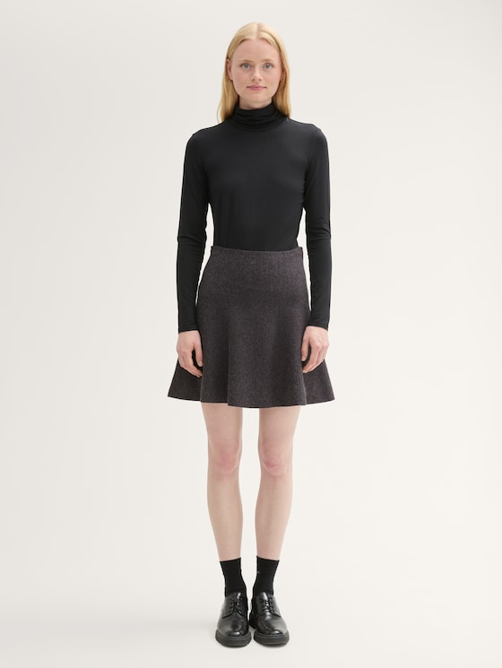 Skaterrok met LENZING™ ECOVERO™ door Denim Female, Shale Grey Melange